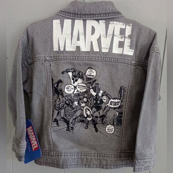 Marvel Kids Gray Denim Jacket 2T New With Tags - Picture 1 of 4